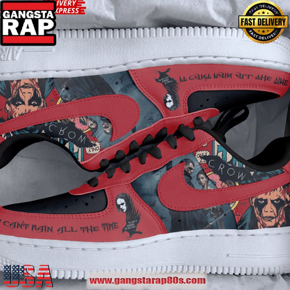 The Crow Tribute Limited Edition Air Force 1 Sneakers Shoes The Crow Tribute Limited Edition Air Force 1 Sneakers Shoes