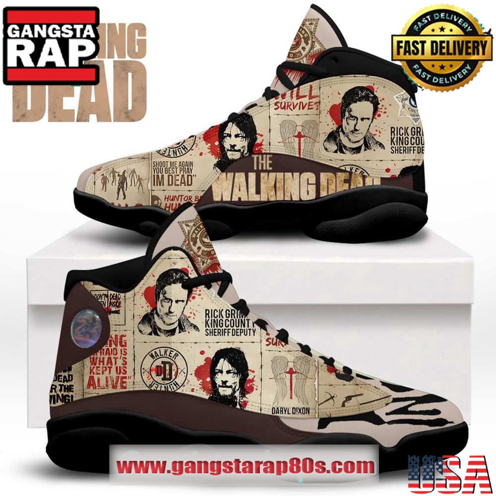 The Walking Dead Air Jordan 13 Sneakers Shoess The Walking Dead Air Jordan 13 Sneakers Shoess