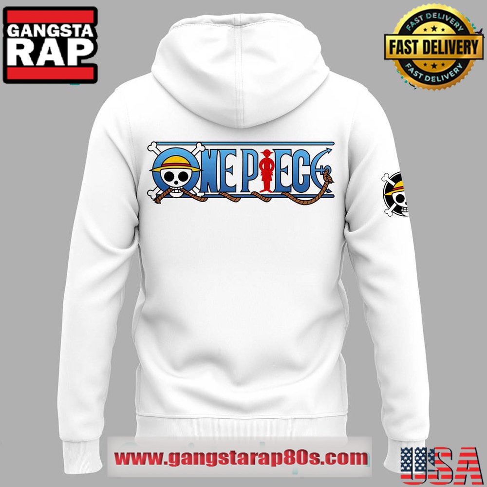 Tom Brady One Piece Law Kid Luffy Special White Hoodie Shirt