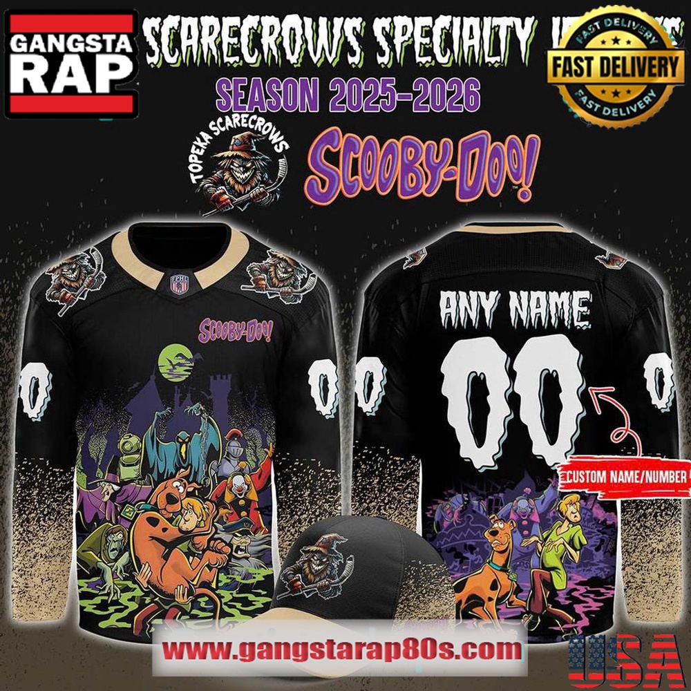 Topeka Scarecrows x Scooby-Doo Night 2025 Custom Hockey Jersey Topeka Scarecrows x Scooby-Doo Night 2025 Custom Hockey Jersey