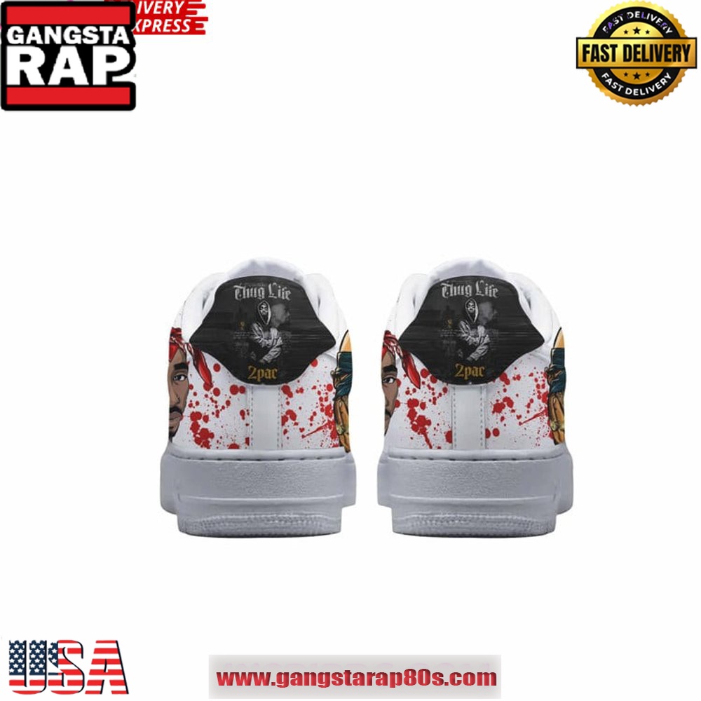 Tupac Thug Life Limited Edition Air Force 1 Sneakers Shoes Tupac Thug Life Limited Edition Air Force 1 Sneakers Shoes