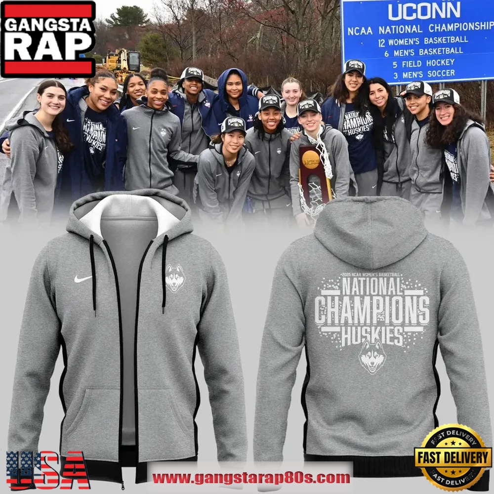 UConn Huskies Women's Basketball 2025 National Champions Zip Hoodie Shirt