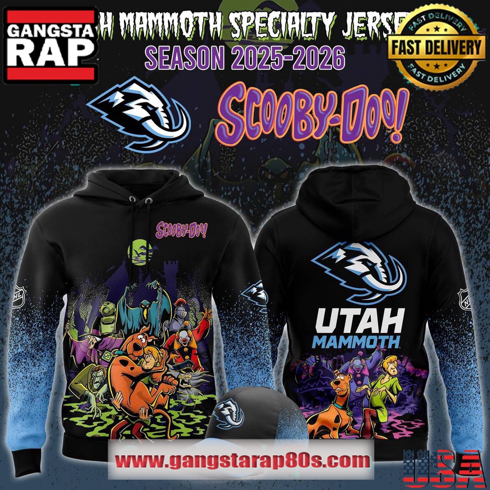 Utah Mammoth x ScooByDoo Night 2025 Special Hoodie Shirt