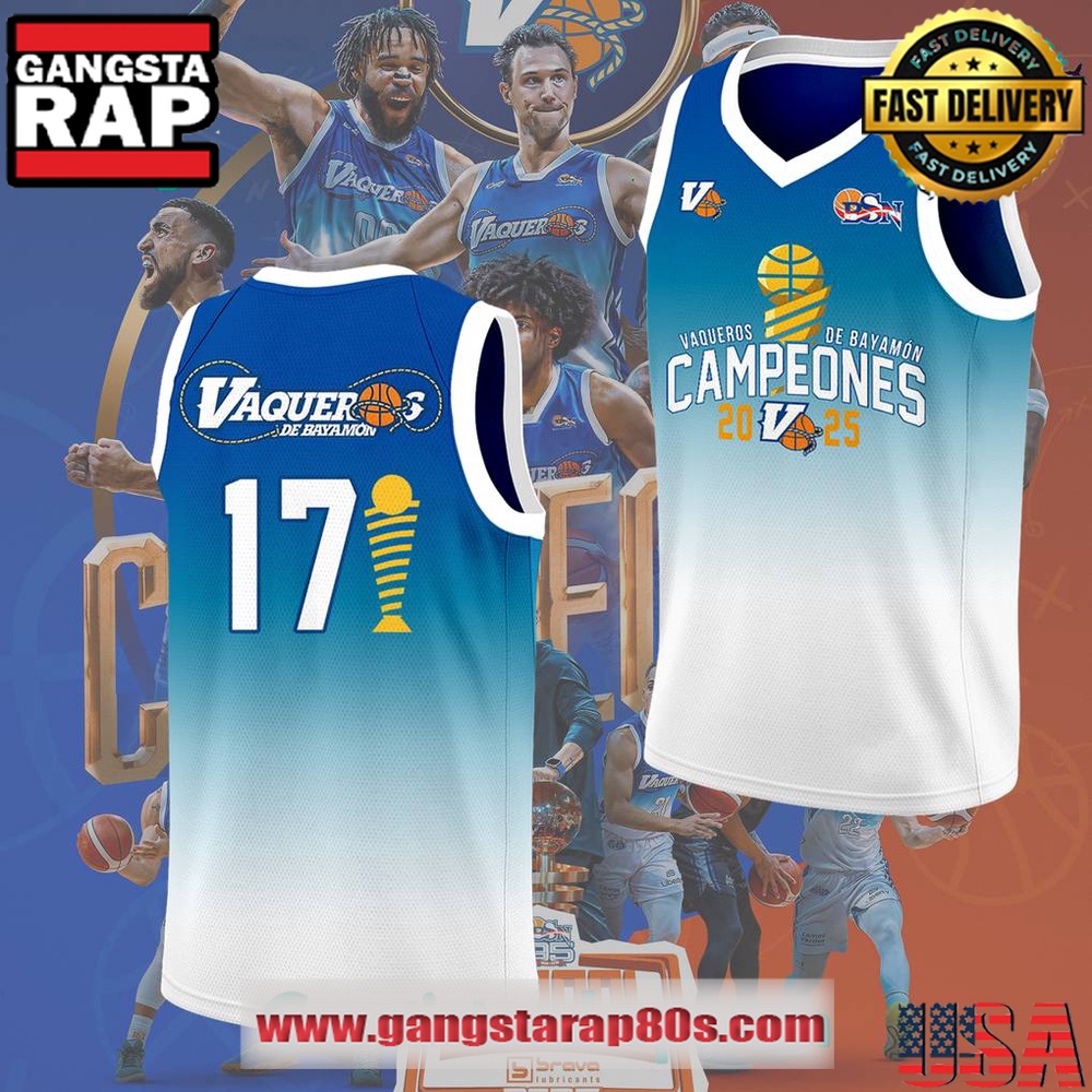 Vaqueros de Bayamon Champions Baloncesto Superior Nacional 2025 Basketball Jersey
