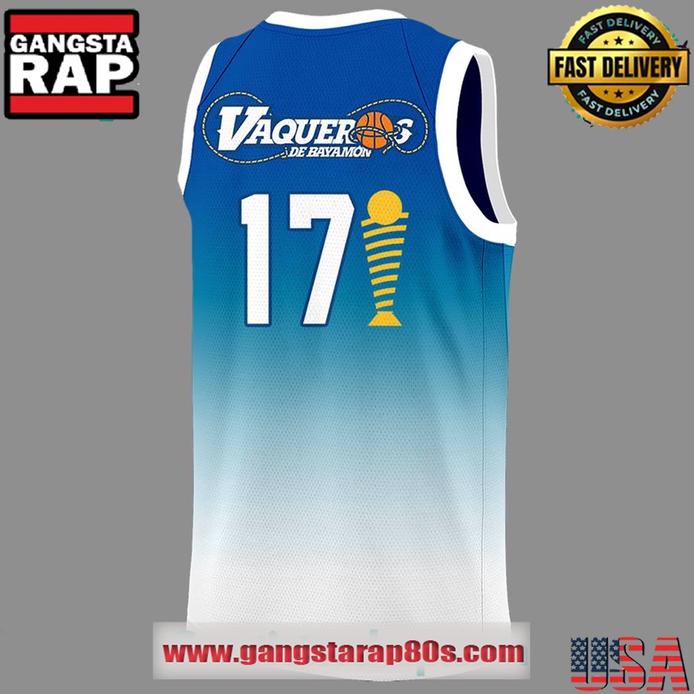 Vaqueros de Bayamon Champions Baloncesto Superior Nacional 2025 Basketball Jersey Vaqueros de Bayamon Champions Baloncesto Superior Nacional 2025 Basketball Jersey