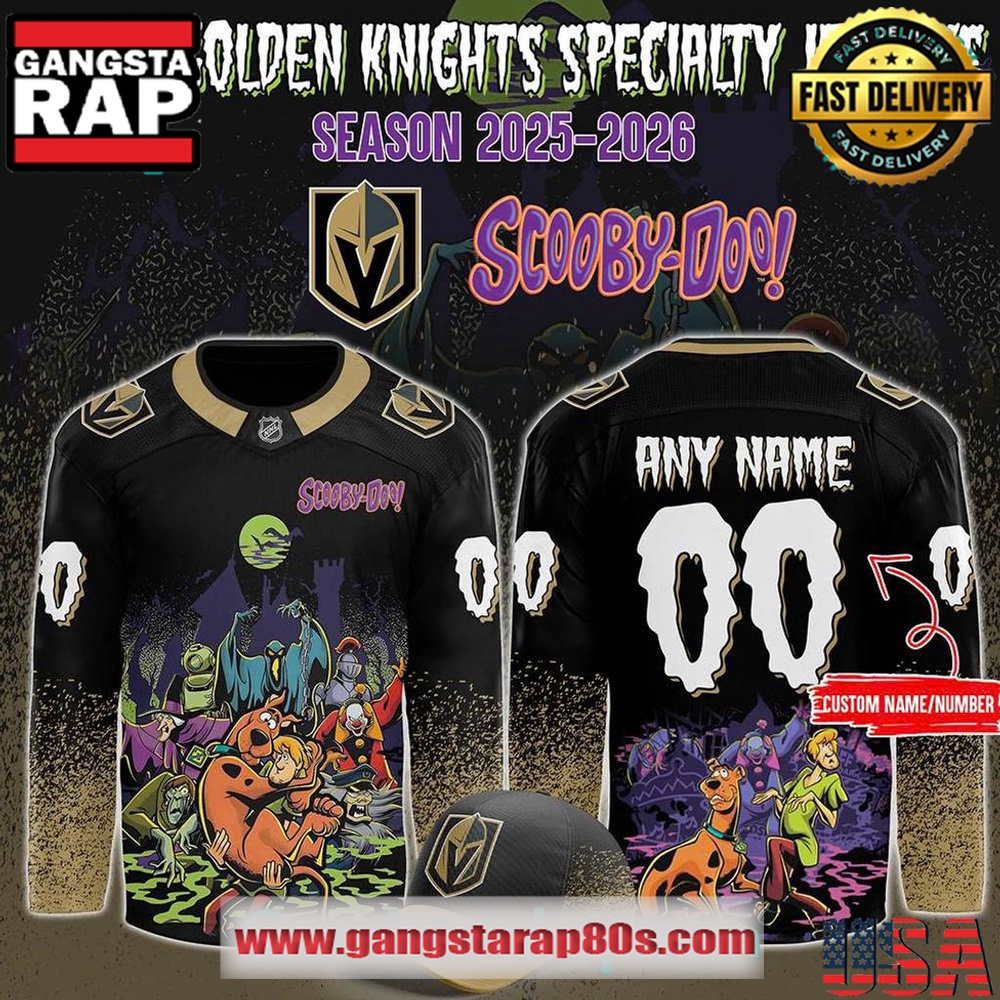 Vegas Golden Knights x Scooby-Doo Night 2025 Custom Hockey Jersey