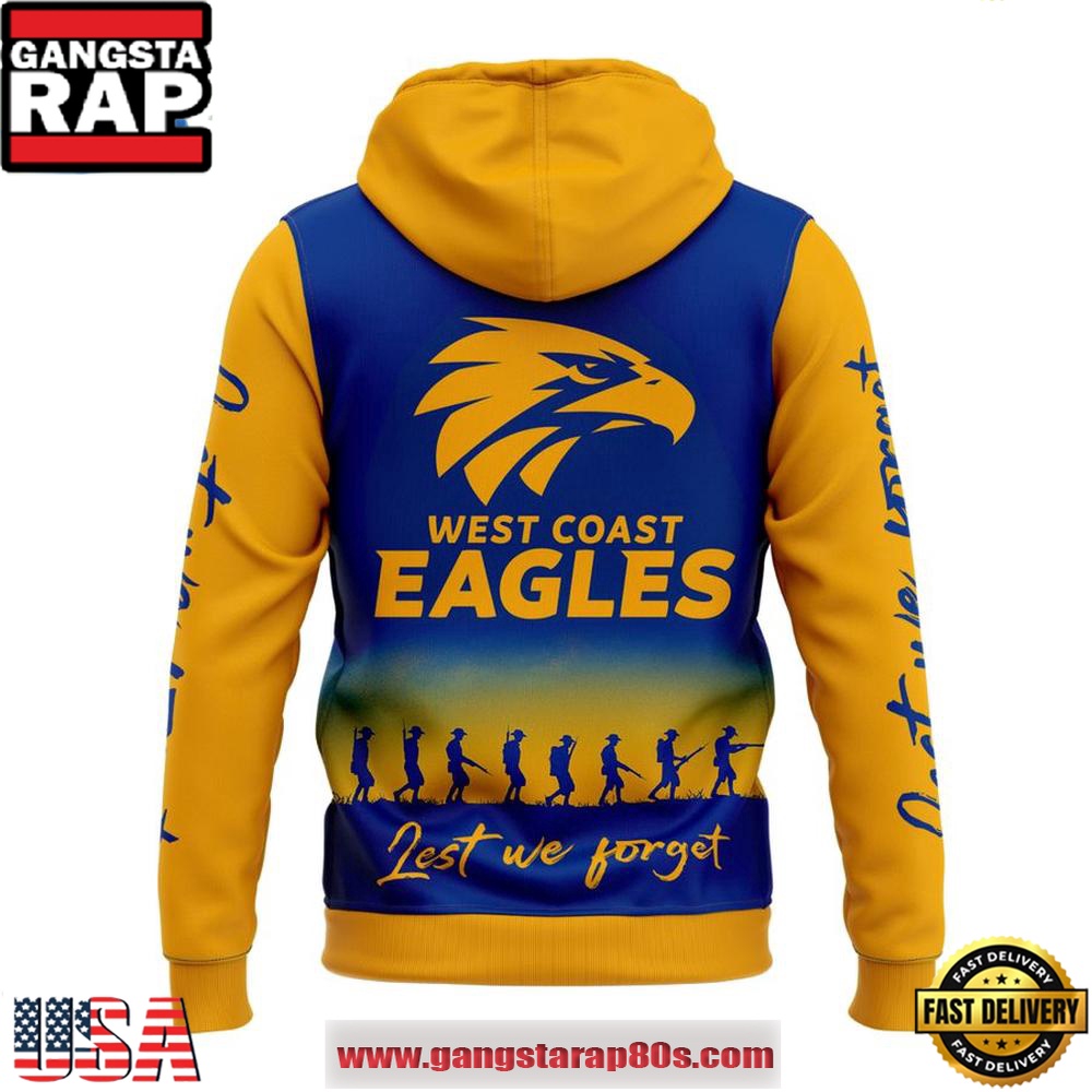 West Coast Eagles ANZAC Day 2025 Special Hoodie Shirt West Coast Eagles ANZAC Day 2025 Special Hoodie Shirt