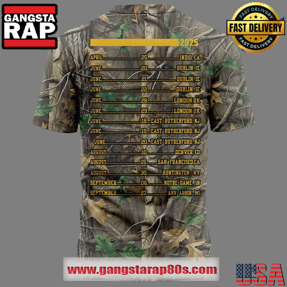Zach Bryan Meadowlands 2025 Exclusive Version Camo T Shirt Zach Bryan Meadowlands 2025 Exclusive Version Camo T Shirt