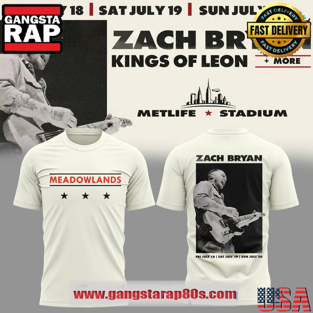 Zach Bryan Meadowlands 2025 Special Edition T Shirt Zach Bryan Meadowlands 2025 Special Edition T Shirt