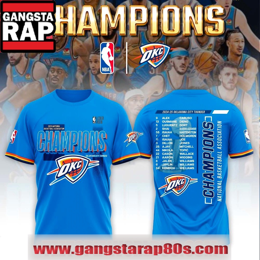 2024-25 Oklahoma City Thunder Champions NBA Unisex T Shirt