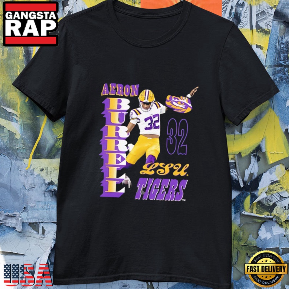 Aeron Burrell #32 LSU Tigers Football Player T Shirt