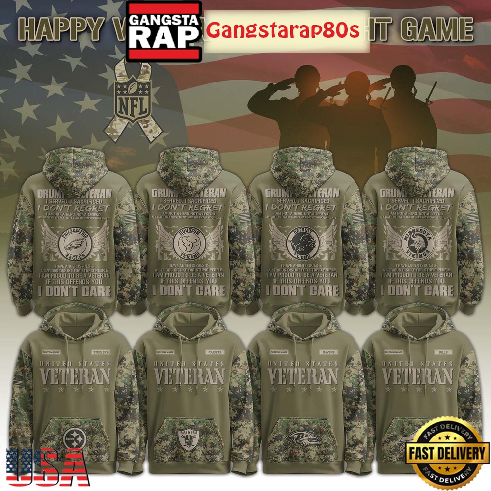 All Team NFL Happy Veterans Day Night Game Unisex Hoodie