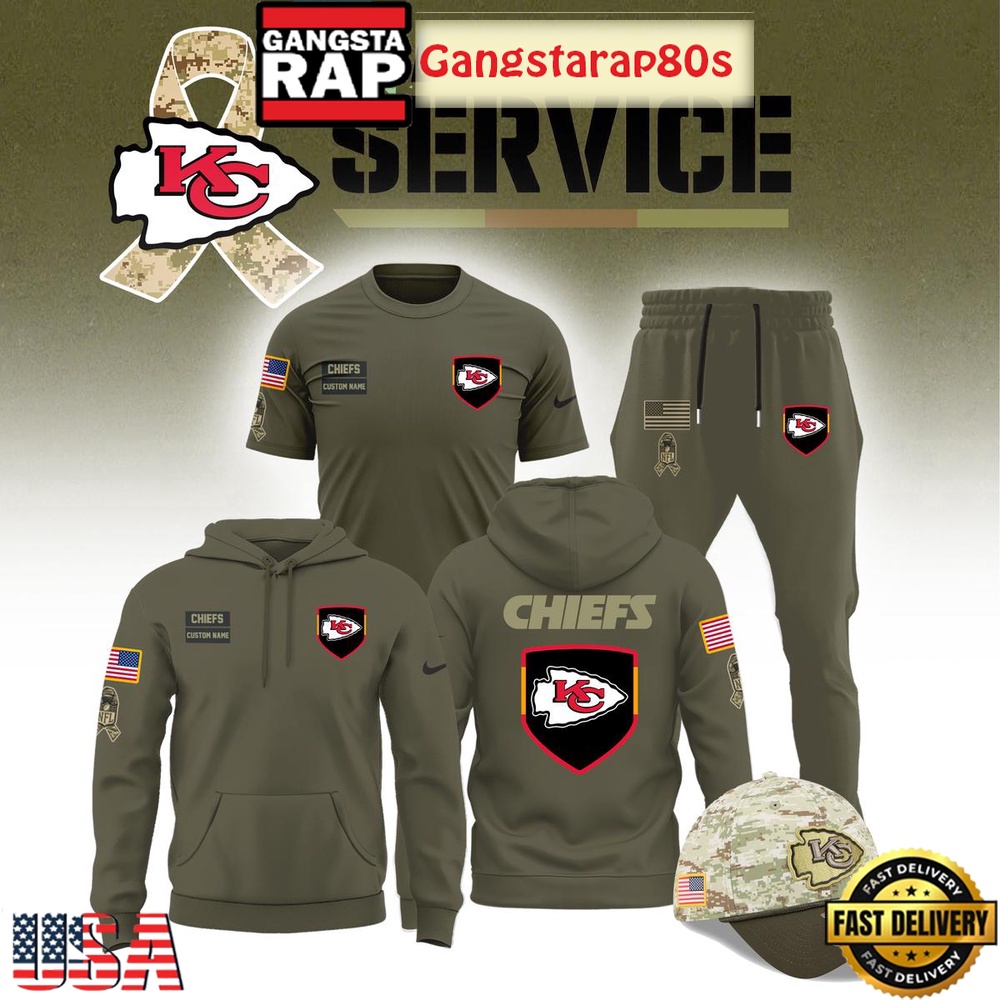 All Team NFL Salute To Service 2025 New Edition All Over Print Hoodie Joggers Set