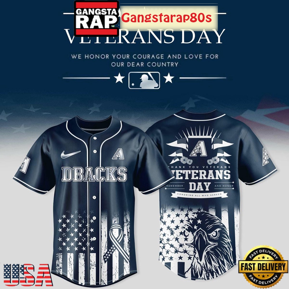 Arizona Diamondbacks x Veterans Day 2025 Baseball Jersey Shirt