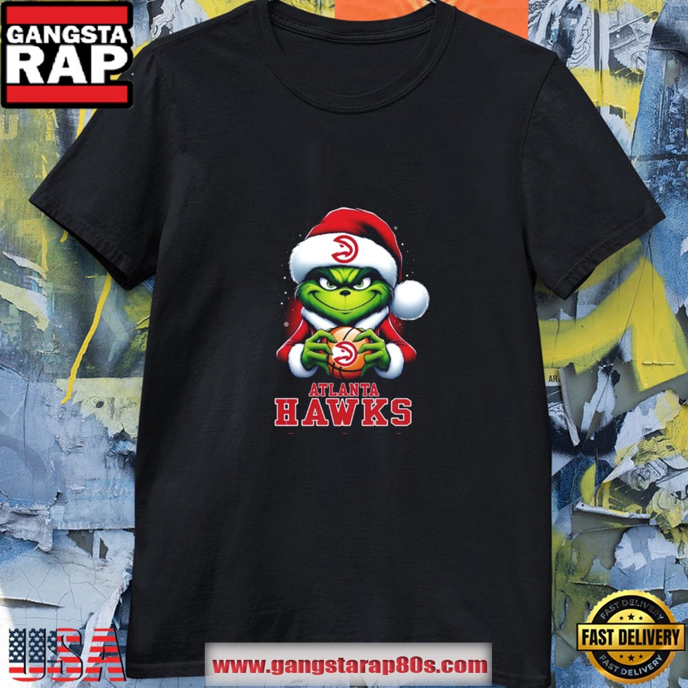 Atlanta Hawks NBA x Christmas Grinch T Shirt
