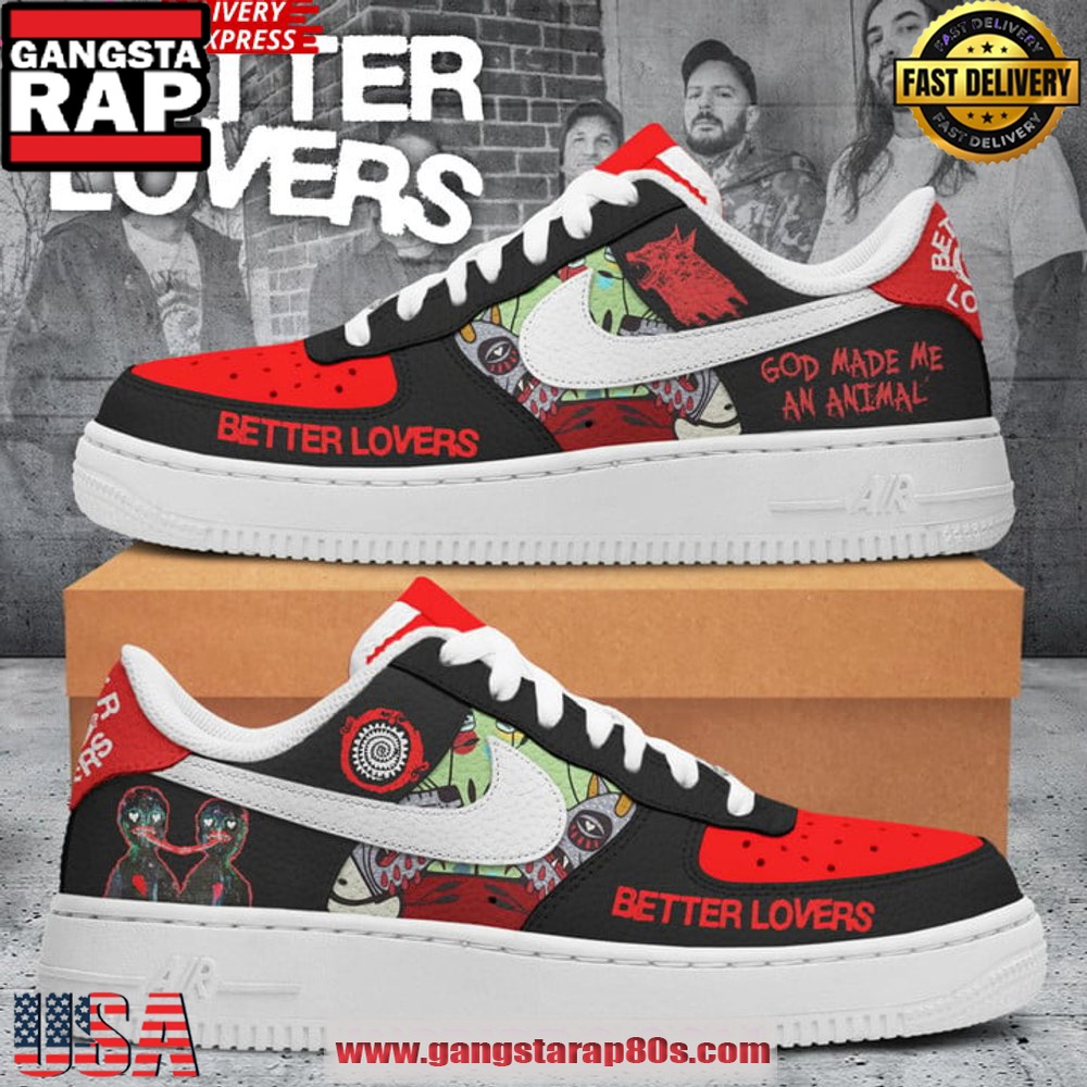 Better Lovers Band God Made Me An Animal New Special Edition Air Force 1 Sneakers Shoes Better Lovers Band God Made Me An Animal New Special Edition Air Force 1 Sneakers Shoes