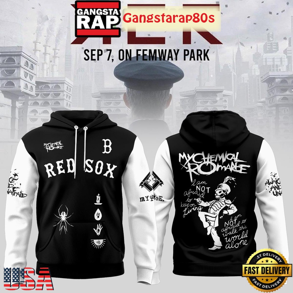 Boston Red Sox Long Live The Black Parade My Chemical Romance Unisex 3D Hoodie