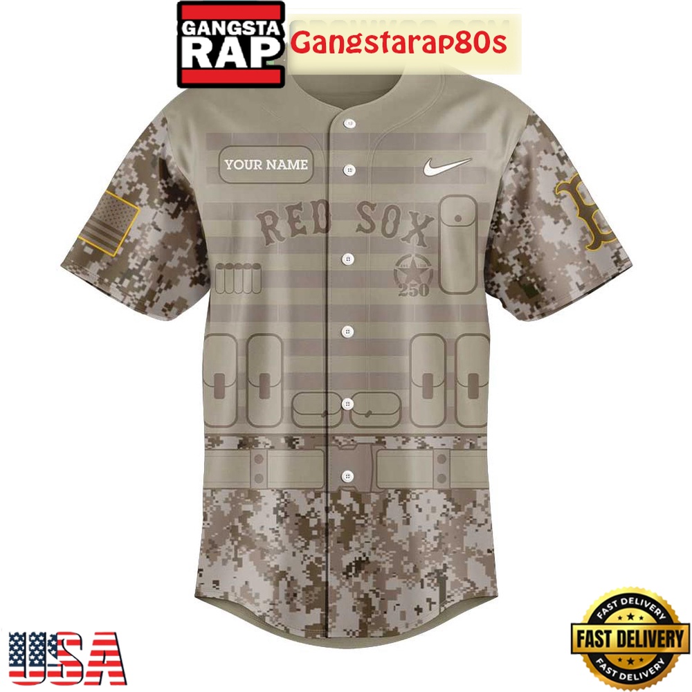 Boston Red Sox Military Appreciation 250th Anniversary 2025 Baseball Jersey