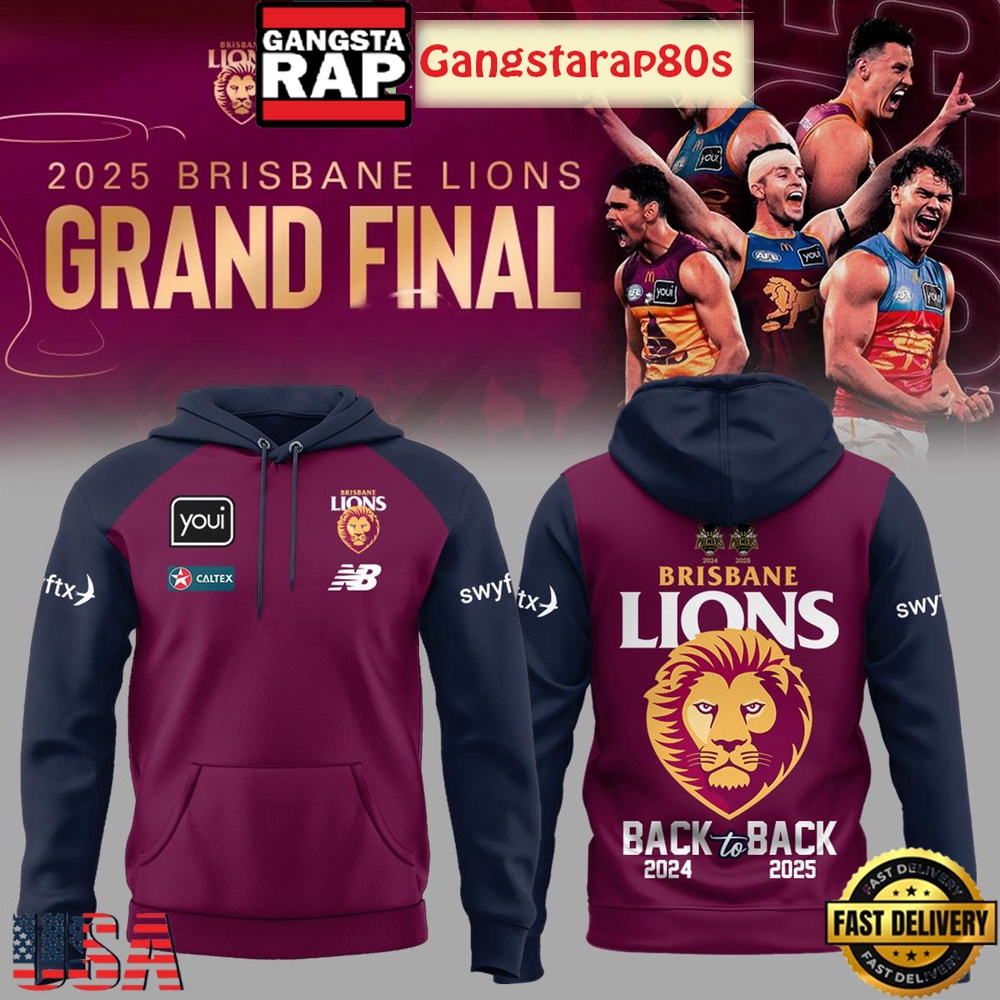 Brisbane Lions AFL Finals Premiers 2025 Special All Over Print Hoodie