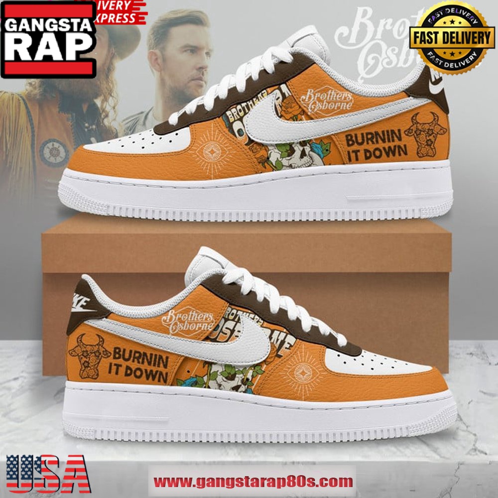 Brothers Osborne Burnin It Down Nike Air Force 1 Sneakers Shoes
