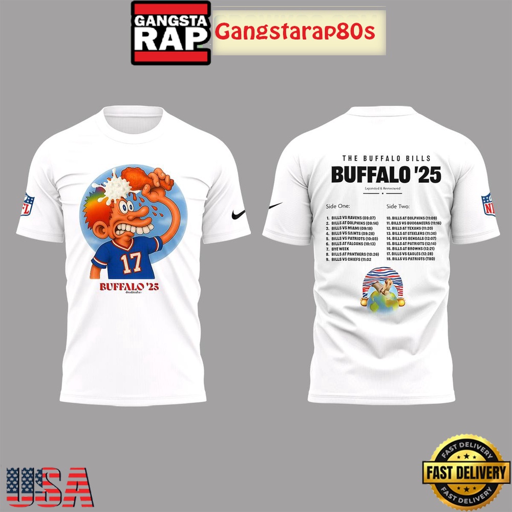 Buffalo Bills Deadmafia Schedule 2025 2026 All Over Print Hoodie