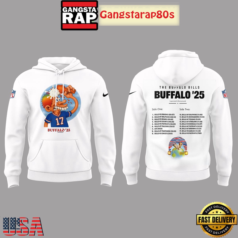 Buffalo Bills Deadmafia Schedule 2025 2026 All Over Print Hoodie