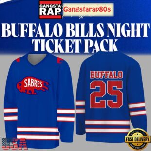 Buffalo Bills x Buffalo Sabres Night 2025 Hockey Jersey