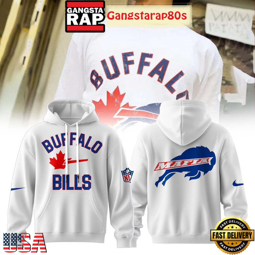 Buffalo Bills x Toronto Maple Leafs Peace White Special Hoodie