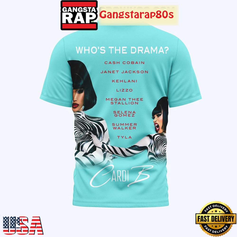 Cardi B Am I The Drama All Over Print Shirt