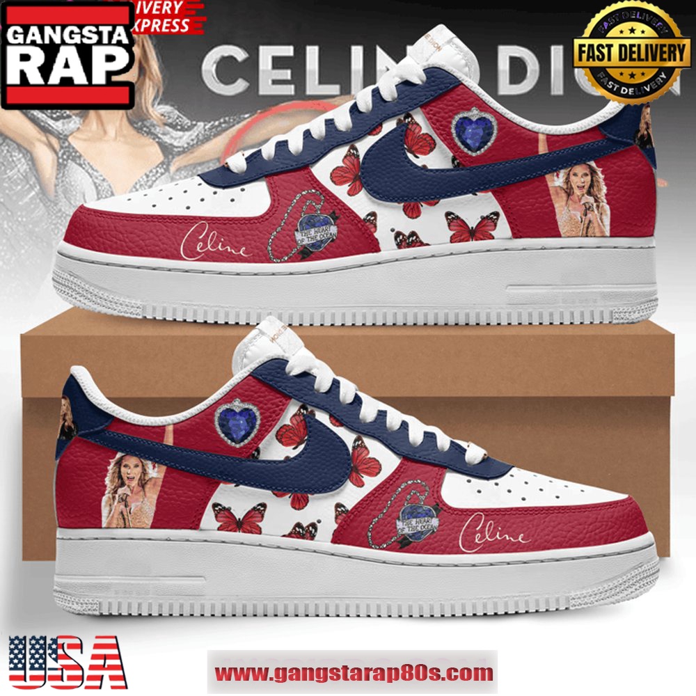 Celine Dion American New Special Edition Air Force 1 Sneakers Shoes Celine Dion American New Special Edition Air Force 1 Sneakers Shoes