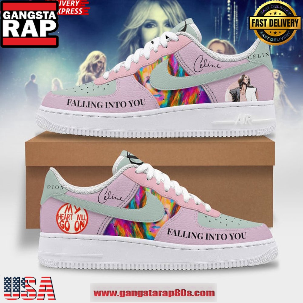 Celine Dion Falling Into You Limited Edition Air Force 1 Sneakers Shoes