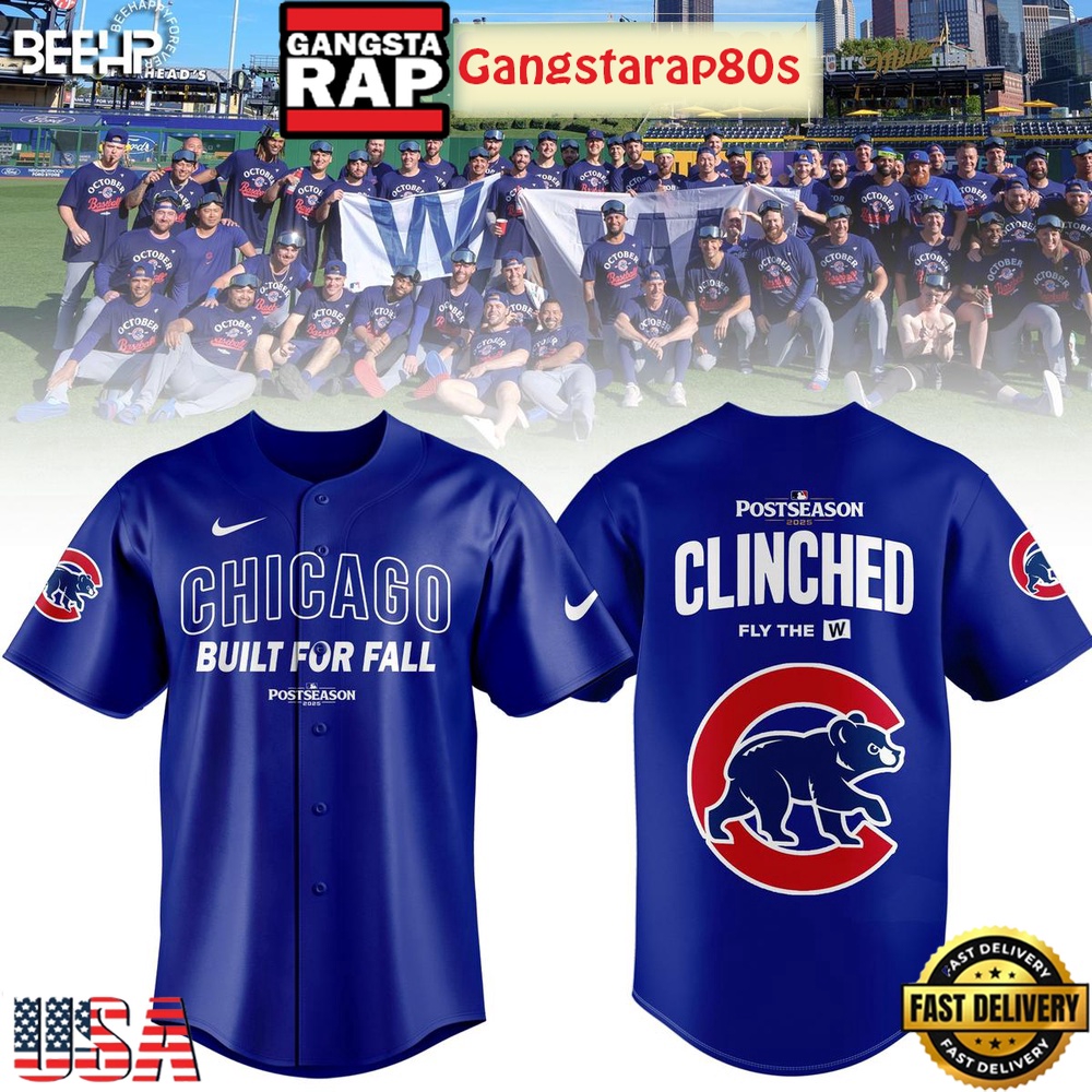Chicago Cubs Postseason Clinched Built For Fall 2025 New Design Baseball Jersey