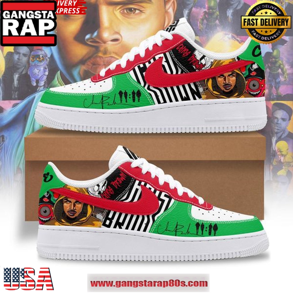 Chris Brown Artist Style Nike Air Force 1 Sneakers Shoes
