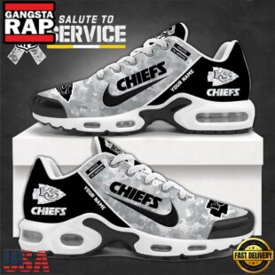 Custom Name Kansas City Chiefs Salute To Service NFL Air Max Plus Shoes