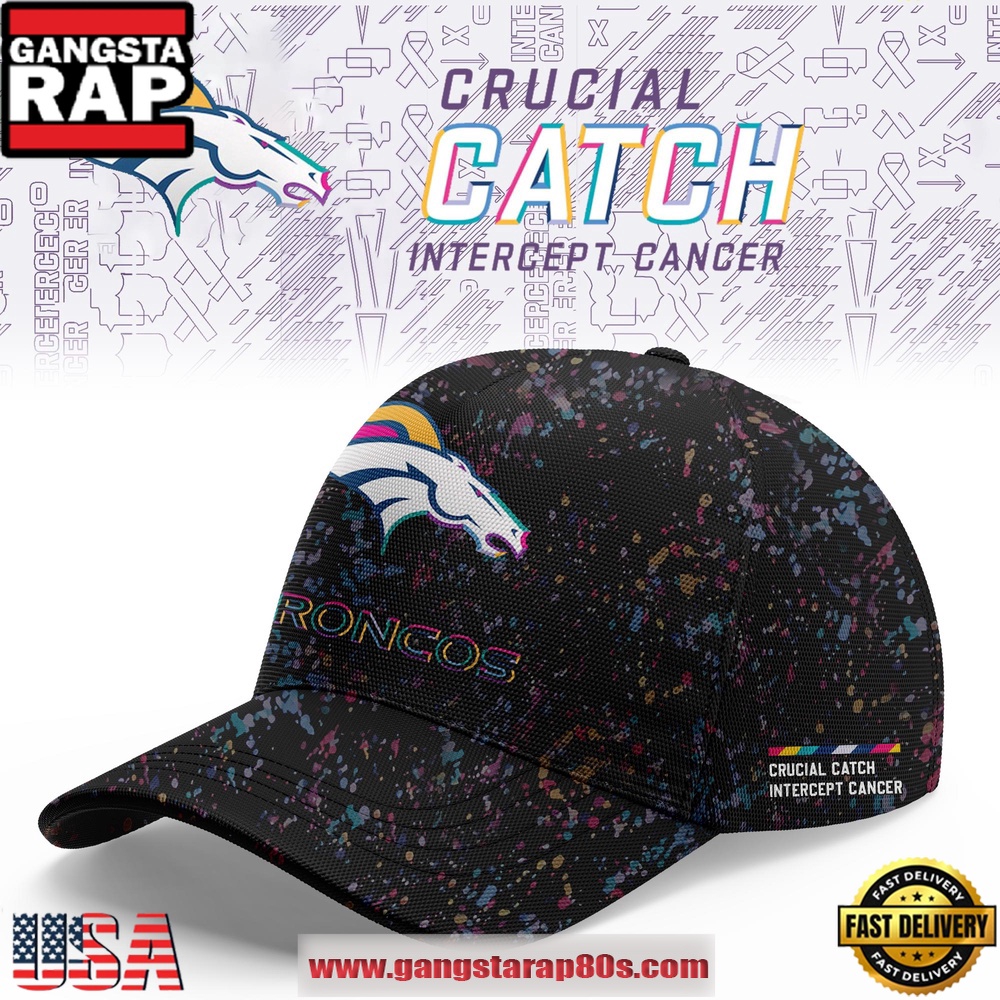 Denver Broncos Crucial Catch Intercept Cancer 2025 Limited Edition Classic Cap Hats