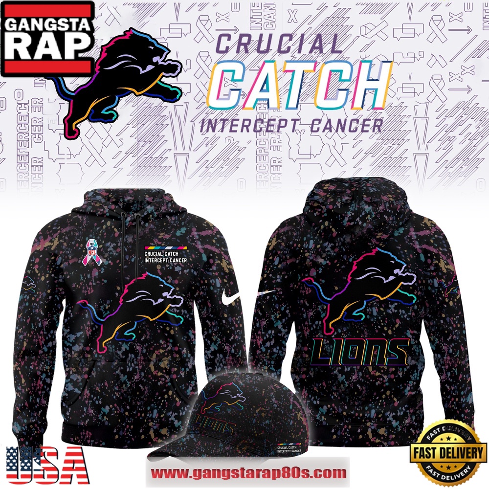 Detroit Lions Crucial Catch Intercept Cancer 2025 Limited Edition Hoodie Shirt