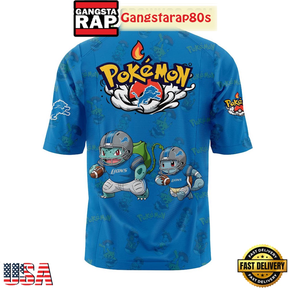 Detroit Lions x Pokemon Go 2025 New Design Football Jersey Detroit Lions x Pokemon Go 2025 New Design Football Jersey