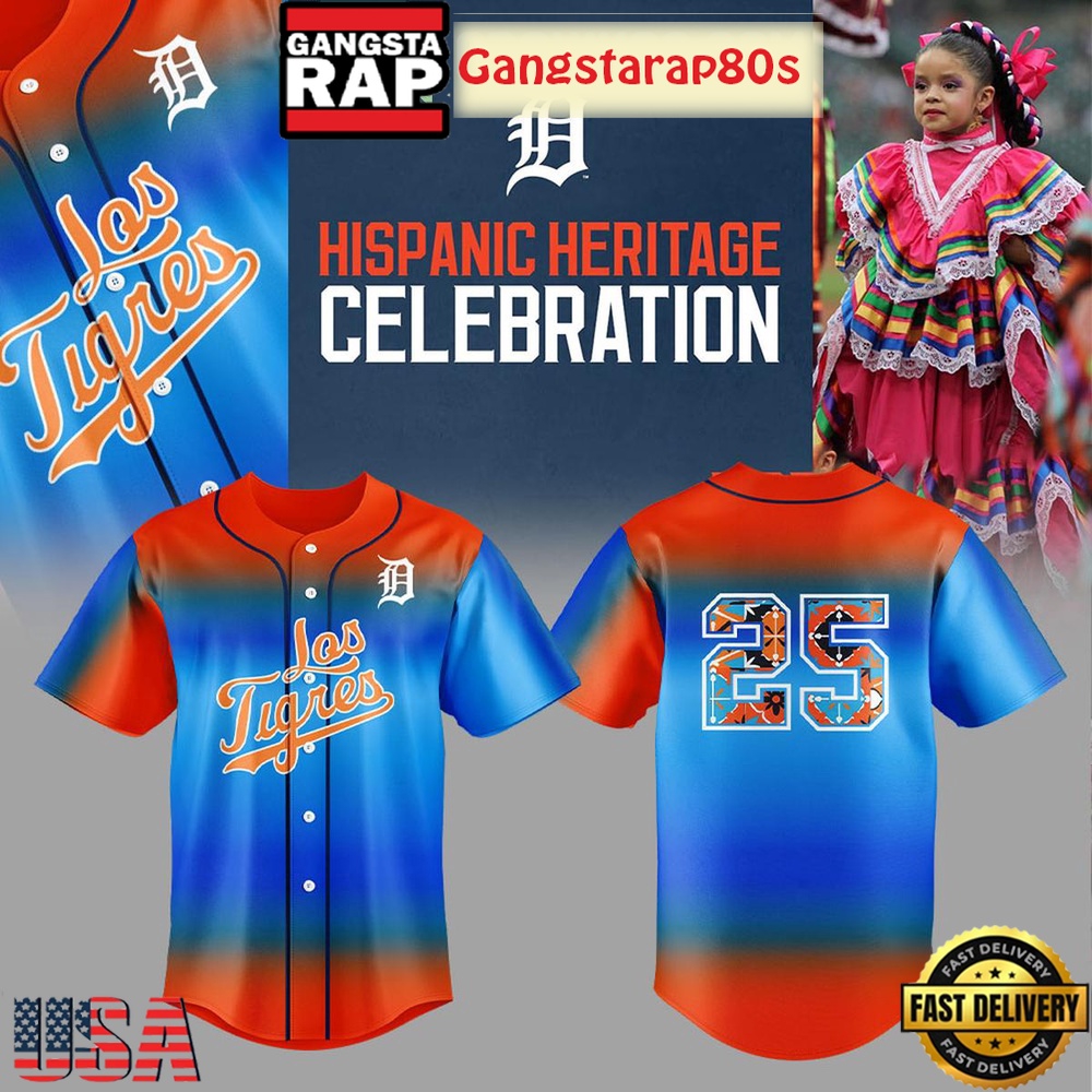 Detroit Tigers Hispanic Heritage Baseball Jersey Shirt