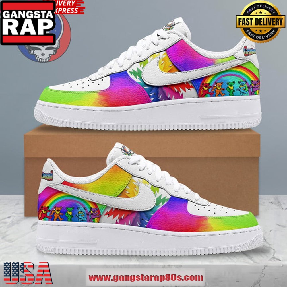 Grateful Dead Rainbow Limited Edition Air Force 1 Sneakers Shoes