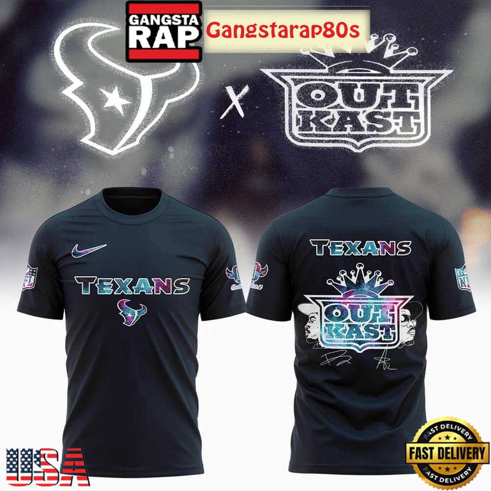 Houston Texans x Outkast Galaxy Signature 2025 Unisex 3D Shirt