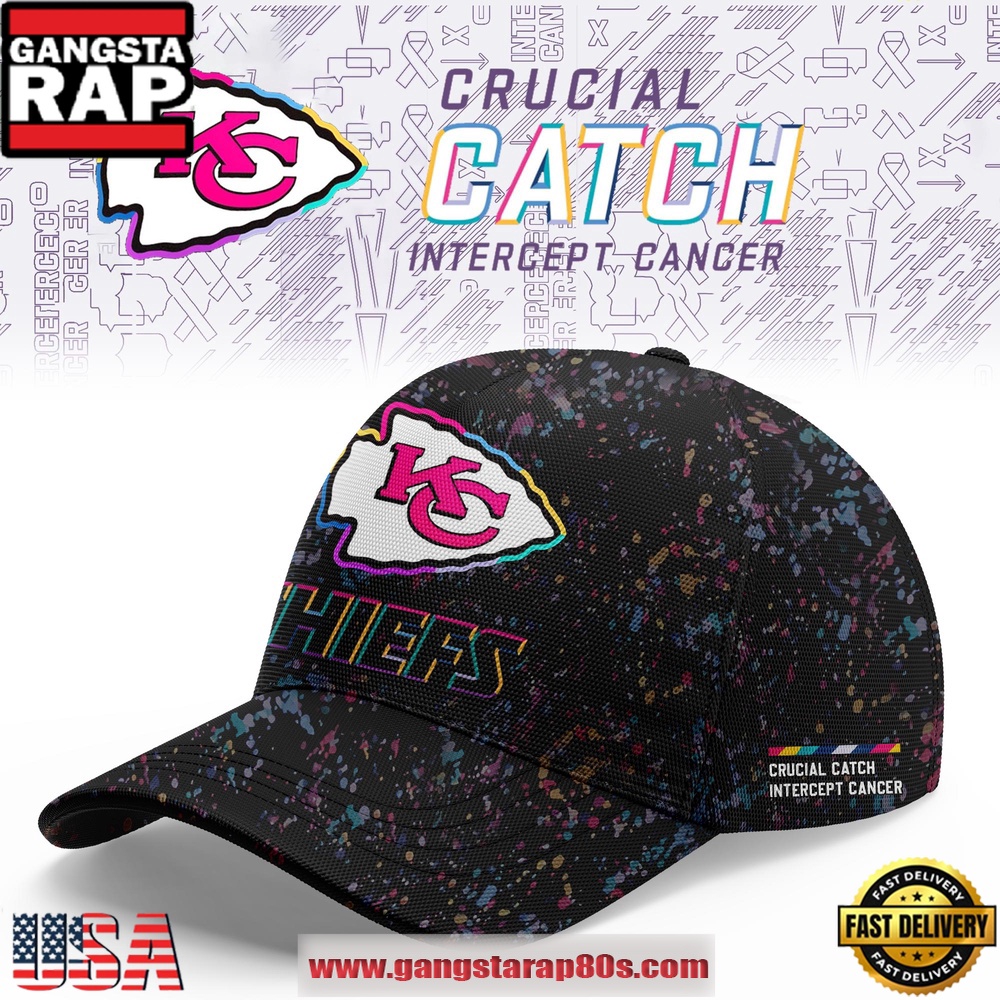Kansas City Chiefs Crucial Catch Intercept Cancer 2025 Limited Edition Classic Cap Hats