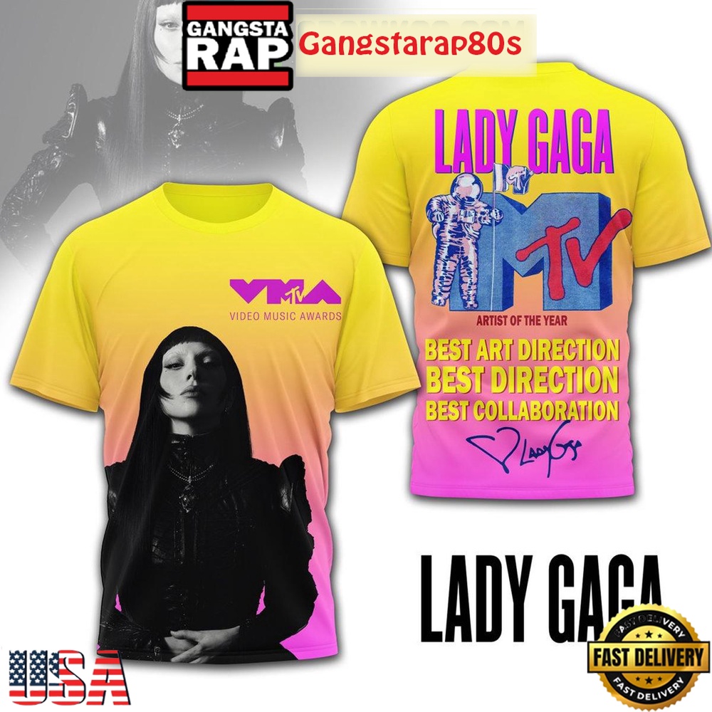 Lady Gaga MTV Artist Of The Year All Over Print T Shirt