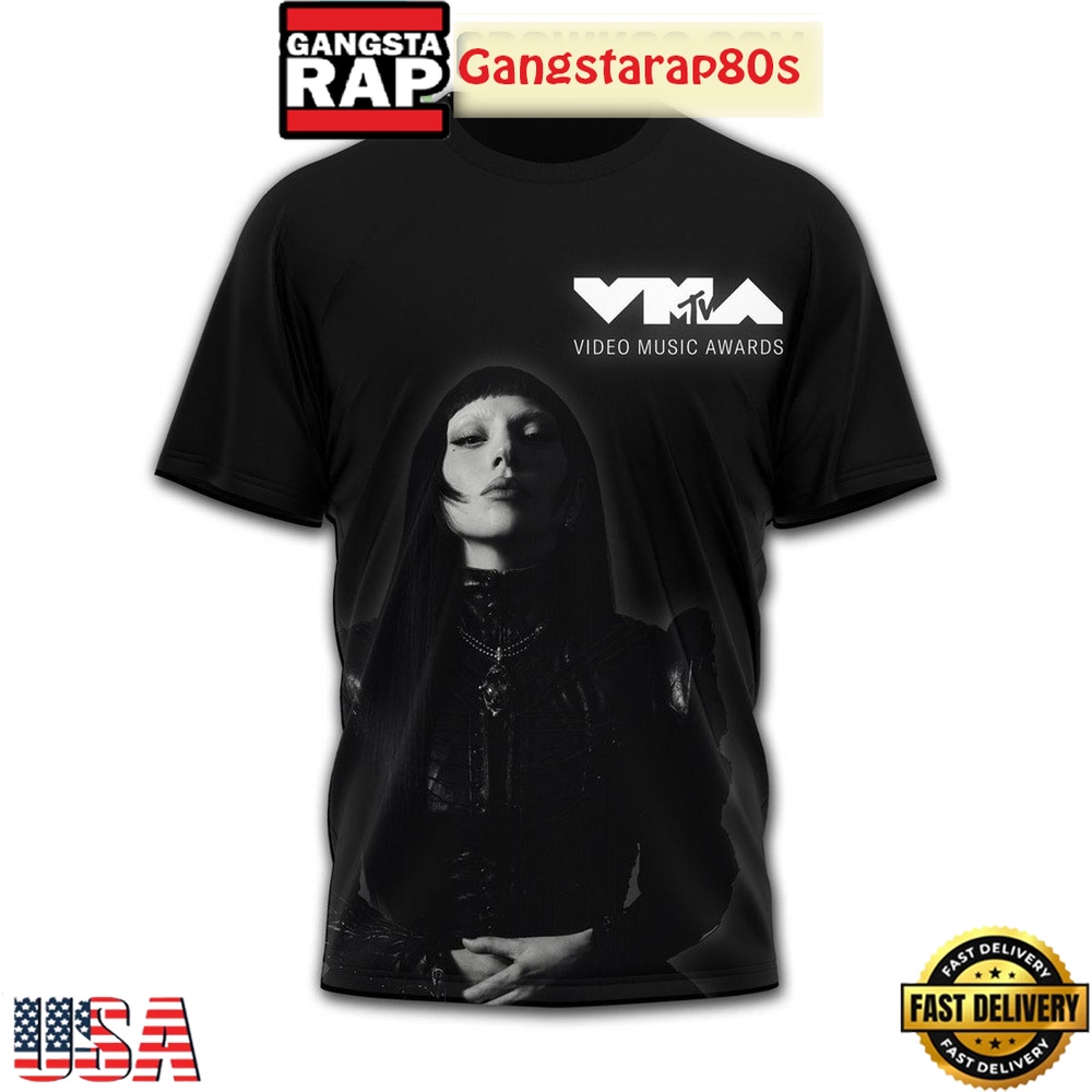 Lady Gaga MTV Artist Of The Year Black All Over Print T Shirt
