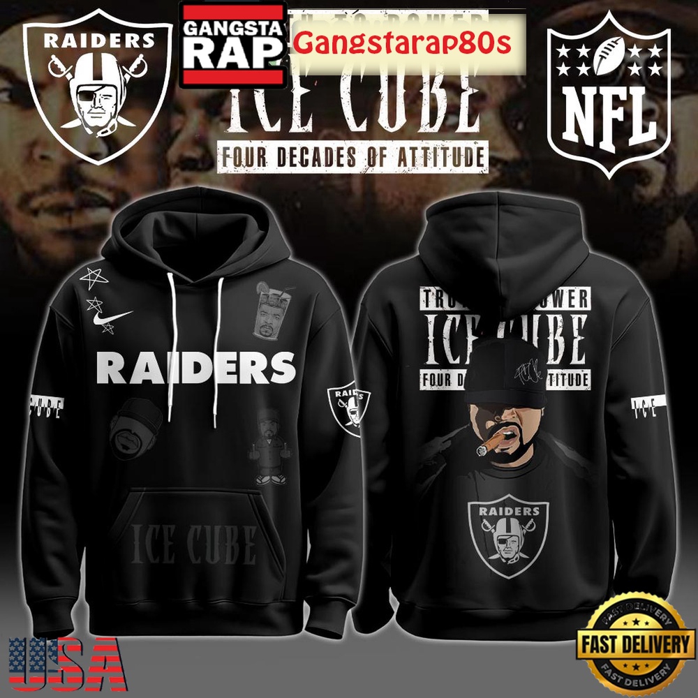 Las Vegas Raiders x Ice Cube Truth To Power All Over Print Hoodie