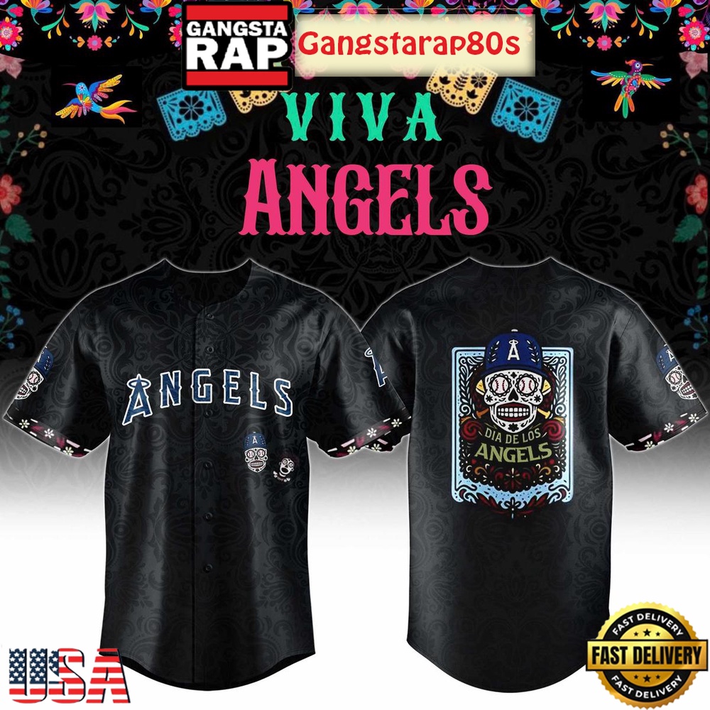 Los Angeles Angels Dia De Los Angels Night 2025 Baseball Jersey