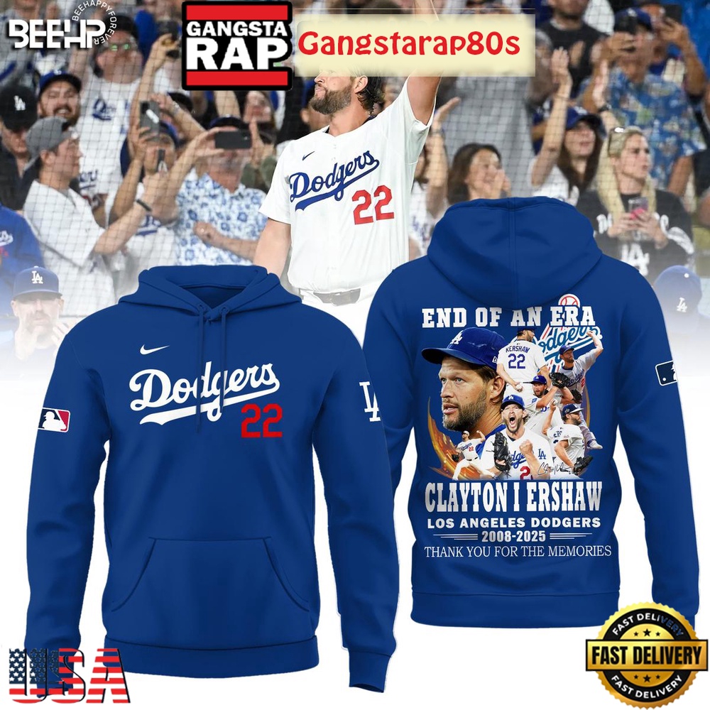 Los Angeles Dodgers End Of An Era Clayton Kershaw 2025 All Over Print Hoodie