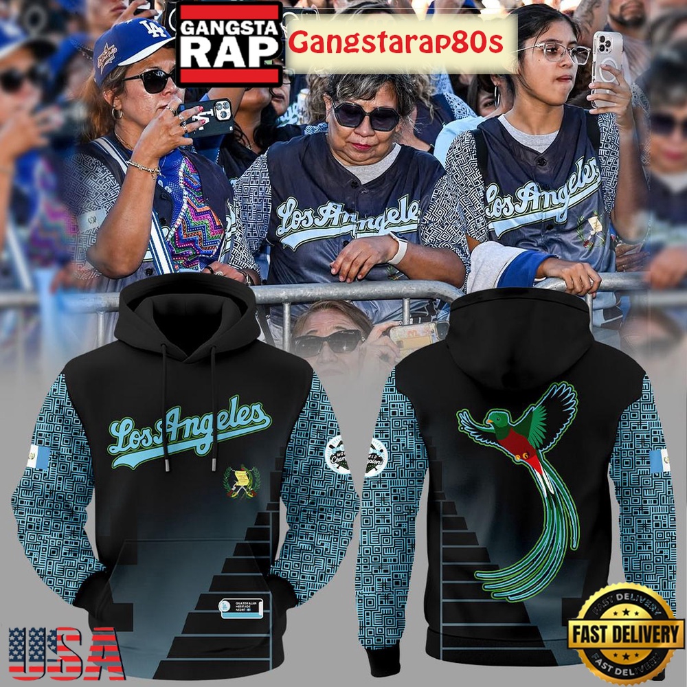 Los Angeles Dodgers Guatemalan Heritage Night 2025 All Over Print Hoodie