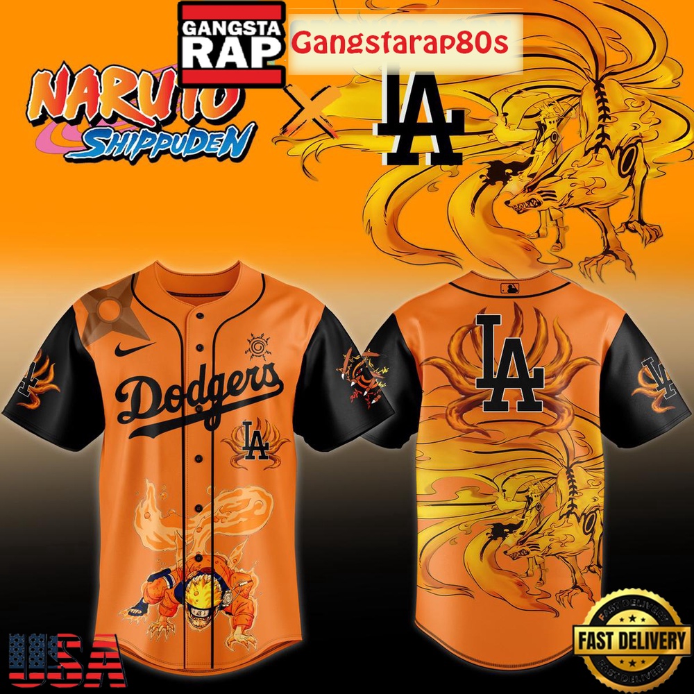 Los Angeles Dodgers Naruto Shippuden Baseball Jersey Shirt Los Angeles Dodgers Naruto Shippuden Baseball Jersey Shirt