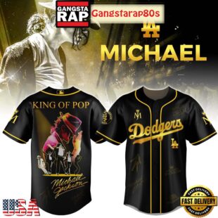 Los Angeles Dodgers x Michael Jackson King Of Pop Baseball Jersey