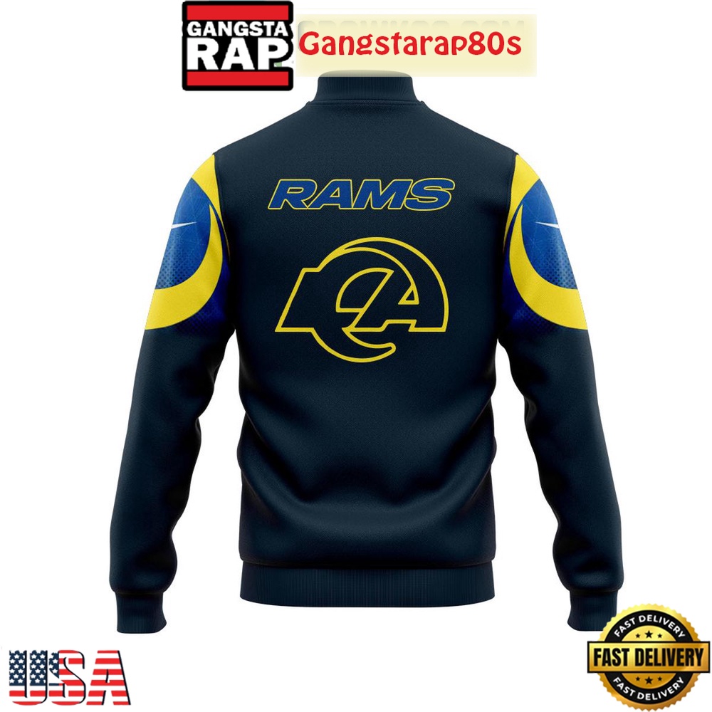 Los Angeles Rams New Rivalries Mid Night Mod Uniform 2025 Special Baseball Jacket Los Angeles Rams New Rivalries Mid Night Mod Uniform 2025 Special Baseball Jacket